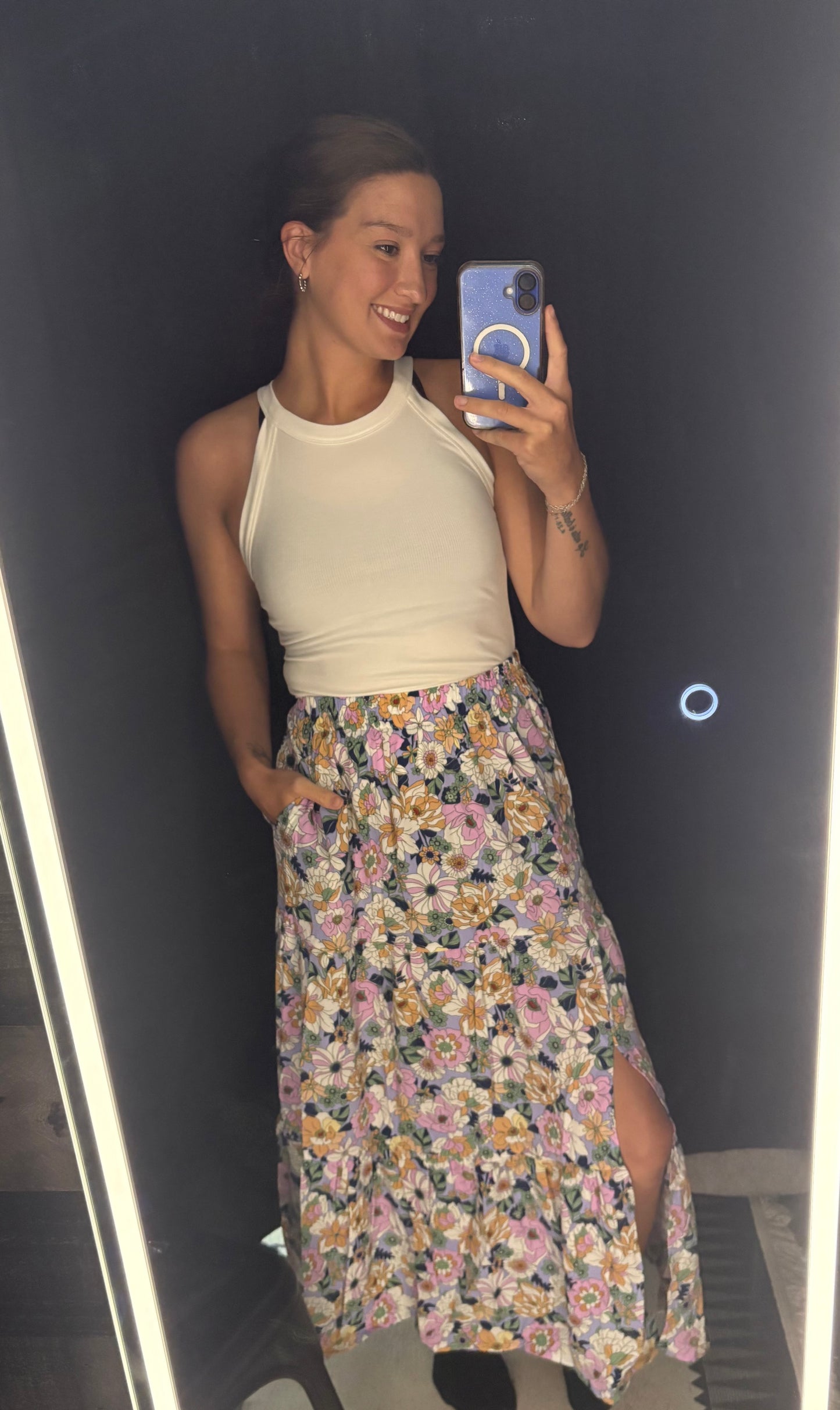 Floral maxi skirt
