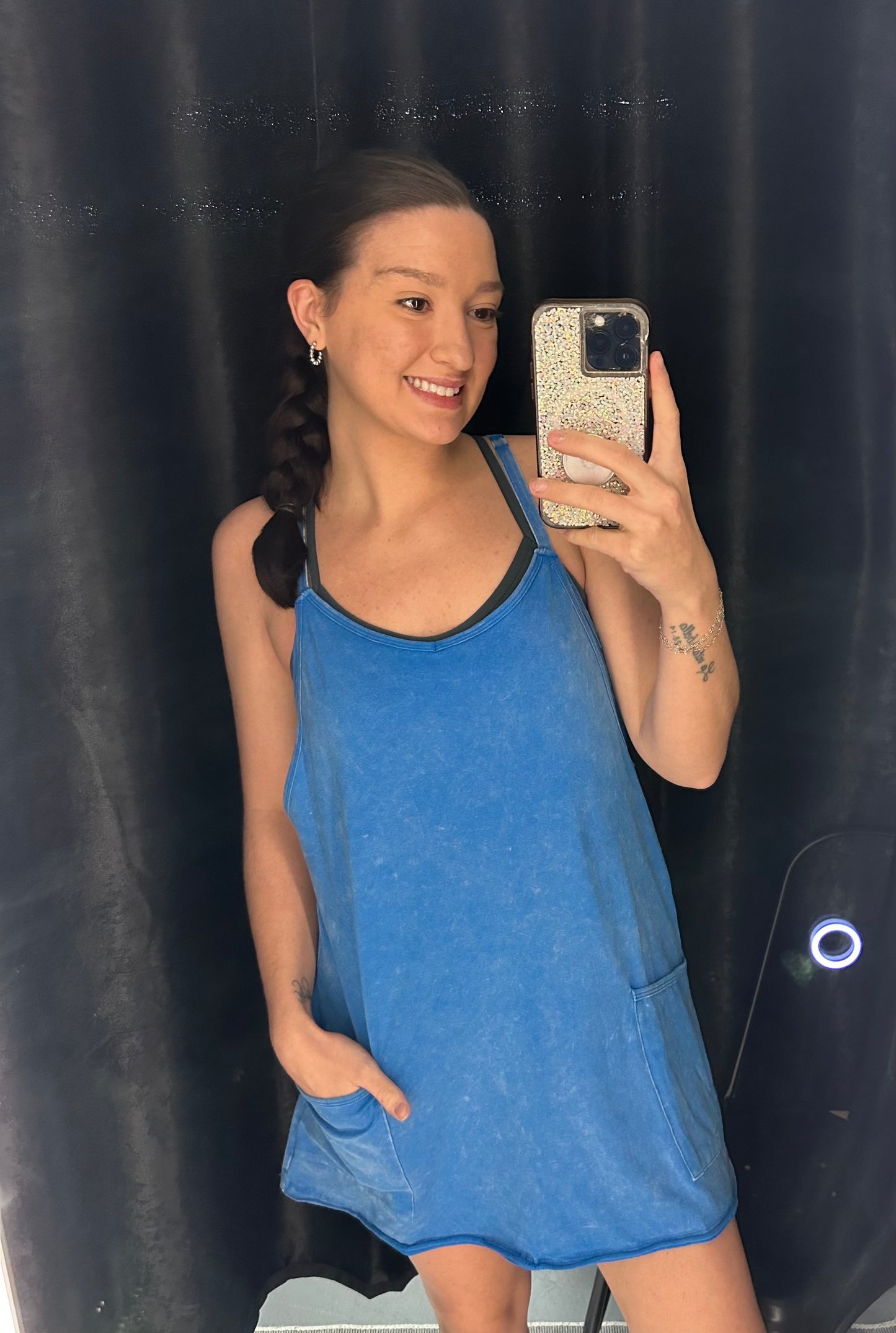 Acid wash romper