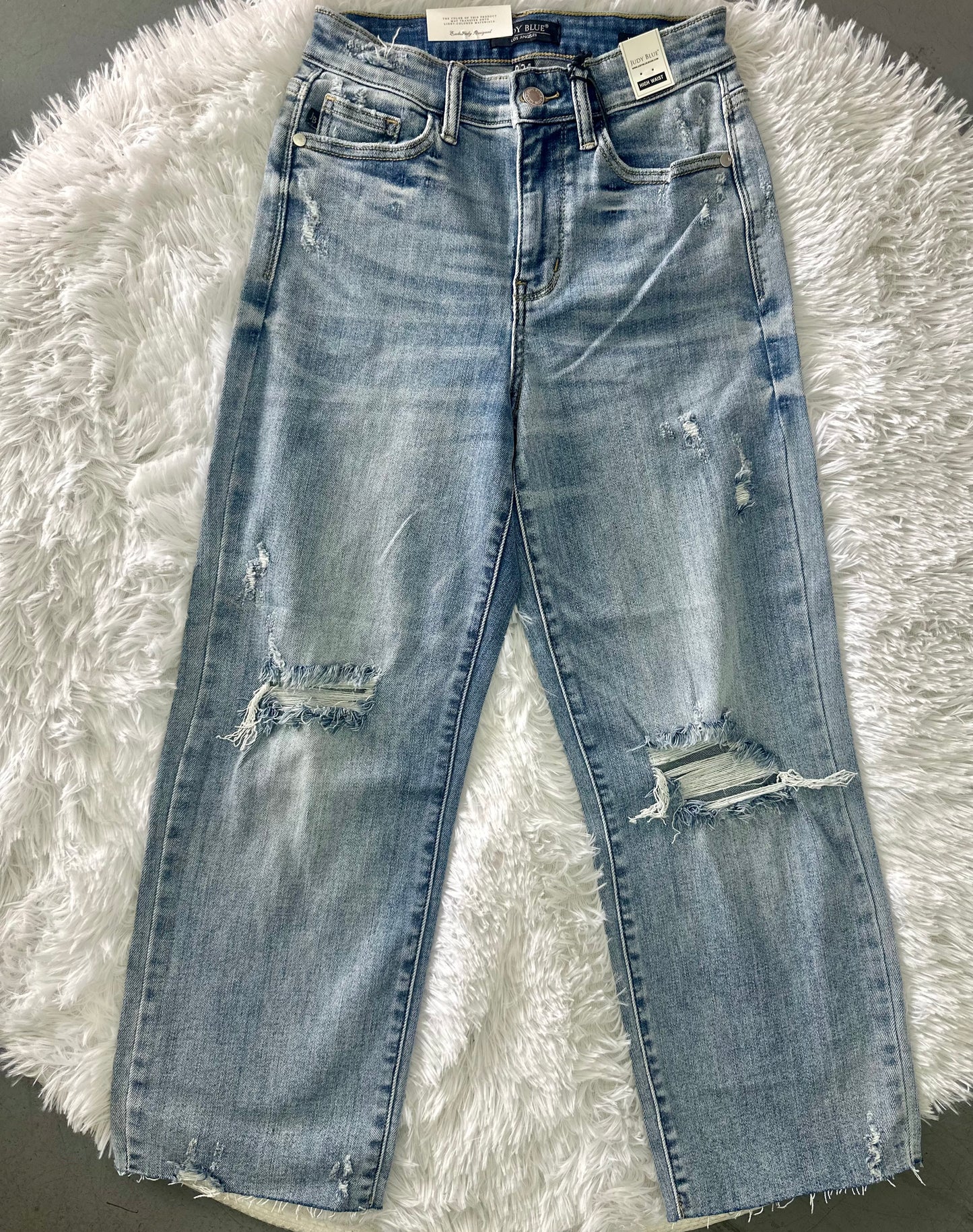 Judy Blue Destroy crop wide leg