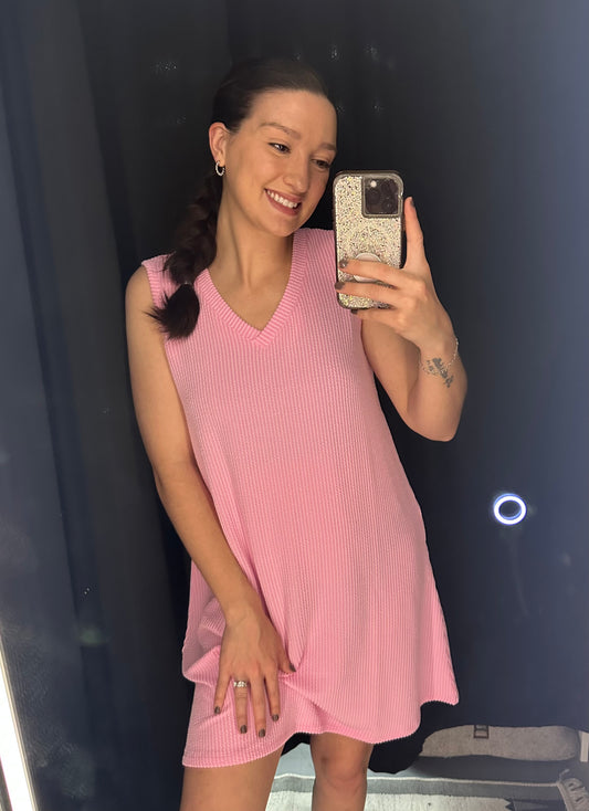 Ribbed sleevless dress