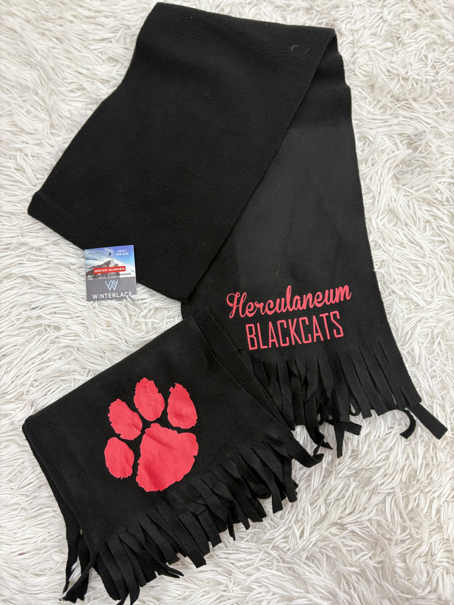 Herculaneum black cats scarf