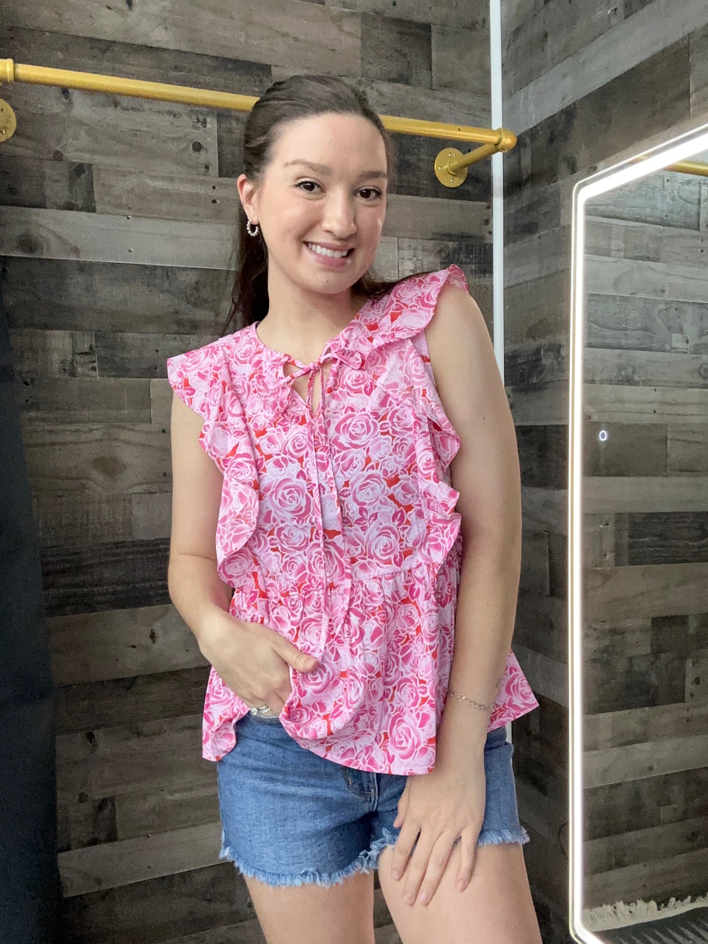 Fushia babydoll top