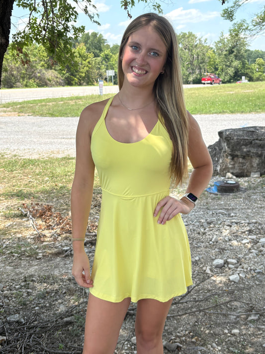yellow active dress