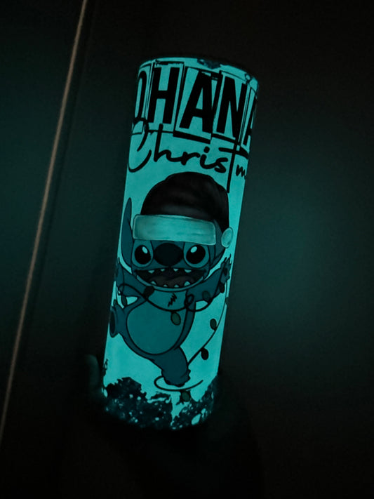 Stitch Glow in the dark tumbler